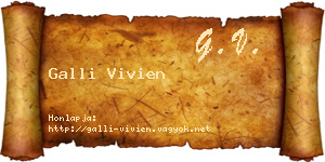 Galli Vivien névjegykártya